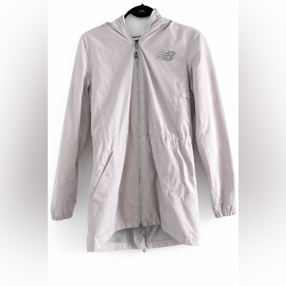 New Balance Light Gray/Lilac Zip-Up Jacket - Picture 1 of 4